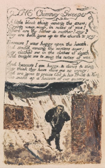 Songs of Innocence and of Experience, Plate 45, The Chimney Sweeper (Bentley 37) by William Blake